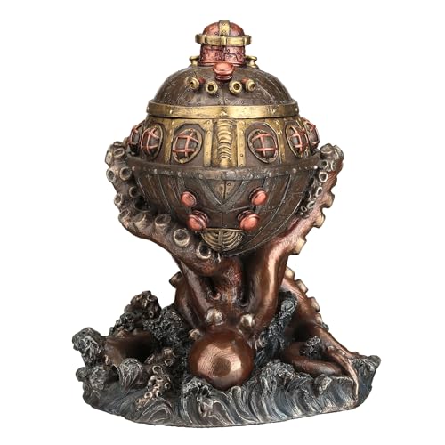 Escultura Caja Oculta Submarino Steampunk 6.25 in miniatura 4