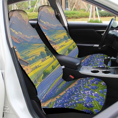Housse de siège de voiture universelle Texas Bluebonnets pour auto et SUV - 5