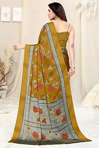 Image of MIRCHI FASHION Saree for Woman Chiffon Floral Printed | Lightweight Daily Wear Women's Sari with Unstitched Blouse Piece (Available in 20 Colors)