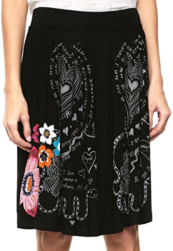 Jupe Desigual Lola femme avec motifs colorés artistiques