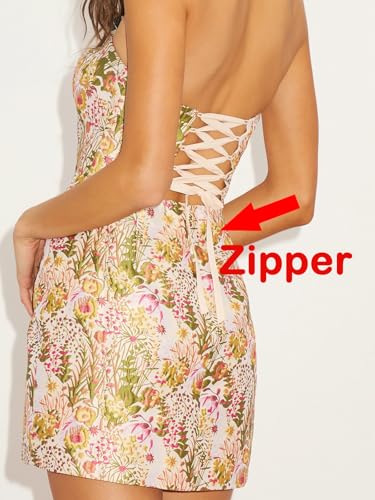 Flower Print Homecoming Dresses for Teens Strapless Short Graduation Dresses Corset Bodycon HOCO Prom Dress2