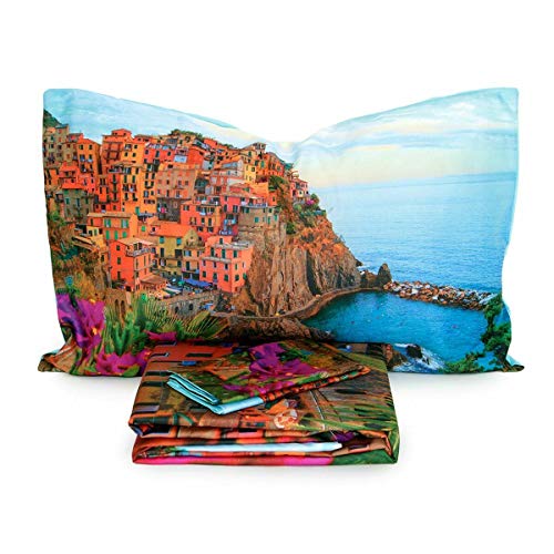 Morbidissimi Parure copripiumino Manarola digitale...