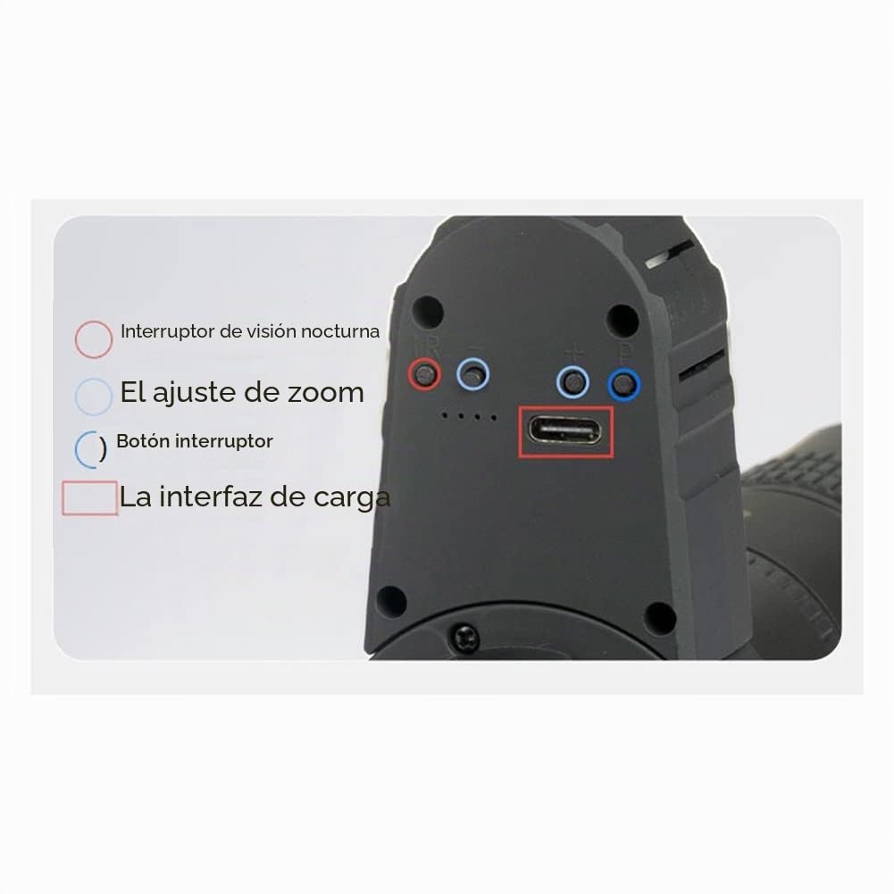 1 dispositivo digital de visión , telescopio infrarrojo para caza, uso diurno nocturno, visión , 500 m, negro completo