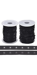 M METERXITY Boutons Pression En Plastique, 1,8 M De Long, Ruban Adhésif En Polyester Avec Crochet Et œillet De Fermeture éclair Pour Couture/vêtements/tissus/loisirs Créatifs [Vert Kaki, Espacement De