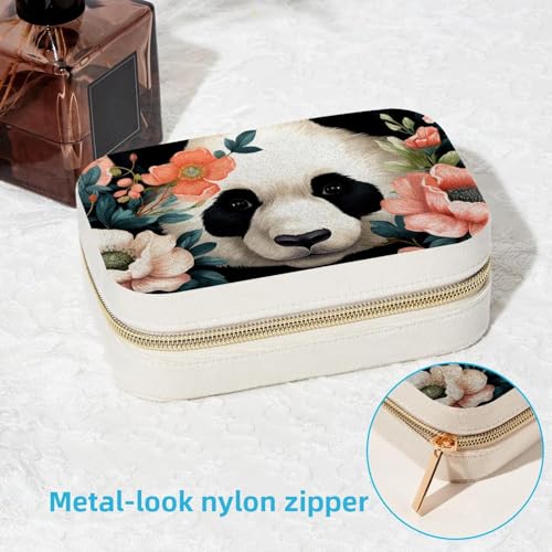 Boîte à bijoux de voyage panda pour bagues et colliers