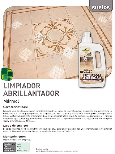MONESTIR Limpiador abrillantador para Suelos de mármol, Granito y terrazo 1L - imagen 2