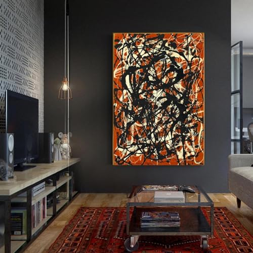 Jackson Pollock Forme Libre tableau prêt à suspendre cadre intérieur - 5