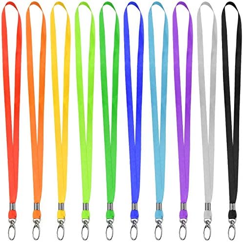 20pcs Lanyard Neck Strap, Office Lanyard for Id Card Badge Holder, Lanyards for Keys, Universal Lanyard with Swivel Clips for Women & Men (Colorful)