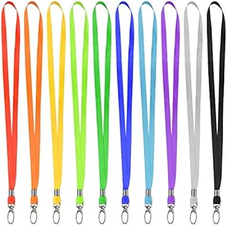 20pcs Lanyard Neck Strap, Office Lanyard for Id Card Badge Holder, Lanyards for Keys, Universal Lanyard with Swivel Clips for Women & Men (Colorful)