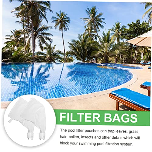 Yardwe 4 Pçs Filtros De Piscina Spa Zíper Reutilizável Filtro De Robô Limpador De Zíper Bolsa De Peç