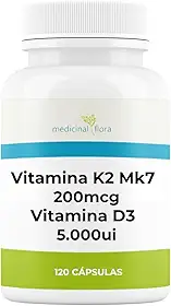 Vitamina D3 5.000ui + Vitamina K2(mk7) 200mcg com 120 Cápsulas