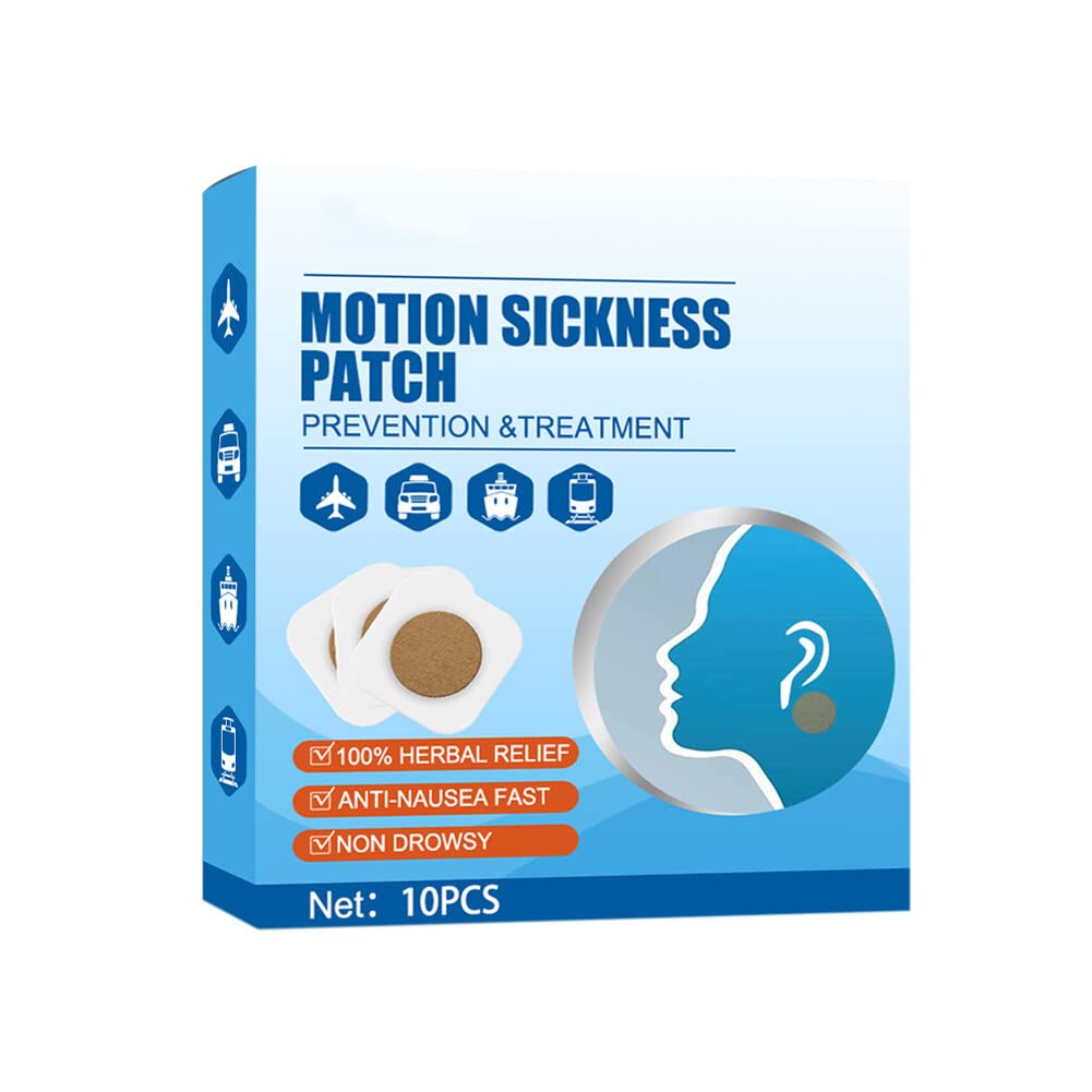 Patch per cinetosi, anti nausea per malattia marina, alleviare vomito, nausea, vertigini derivati da viaggi di auto, navi, aeroplani, azione rapida e nessun effetto collaterale 36 conteggi/scatola