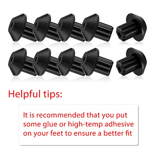 image for Outus 48 Pieces Rubber Grate Feet Rubber Foot Replacements Compatible 
