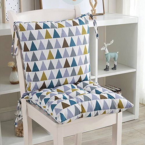 JiaQi Sitzkissen Für küchenstühle,Verdicken sie Stuhl-pad Mit Krawatten,Weiches Seat dämpfung Rückenschmerzen Kissen Überfüllte Reißverschluss-B 40x40cm(16x16inch)