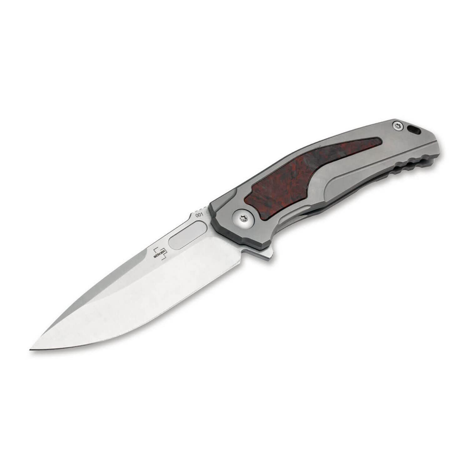 Boker Plus Aphex Mini Manual Pocket Knife Frame Lock and Titanium Scales Inlayed, Designed by Lucas Burnley