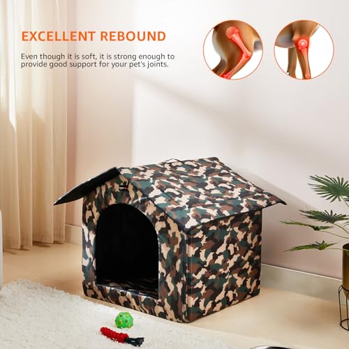 Image of Amazon Basics Soft Pet Kennel (Medium) | Pet Habitat - Multi-Color Printed | Soft & Cozy Pet Kennel