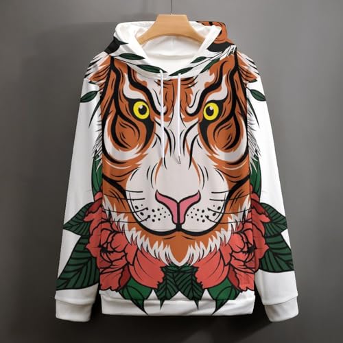 Sweat à capuche fleuri unisexe pour vos sorties décontractées - 4
