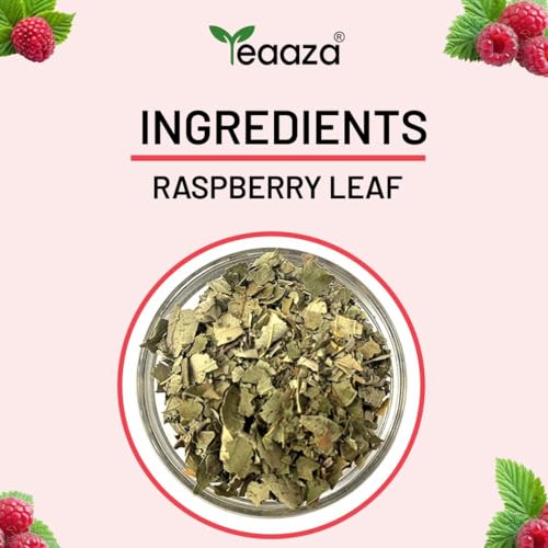 Image of Teaaza Organic Red Raspberry Leaf Tea for PCOS, Pregnancy & Fertility, 200 Grams-200 Cups- Natural Herbal Tea for Hormonal Balance, Reproductive Health, & Women's Wellness | Red Raspberry Leaf Tea For Pregnancy And To Support The Female System | Reusable Ziplock Pouch