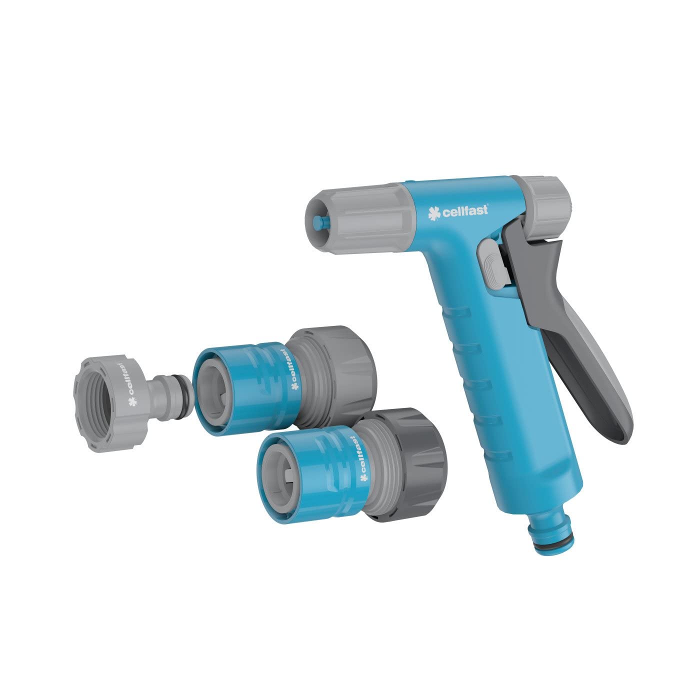 Cellfast Lancia A Spruzzo Set Con Flusso D'acqua Controllabile Per Prato Fiori Piante Collegamento Rapido Connessione Hydron Cellpro 3/4" - 4