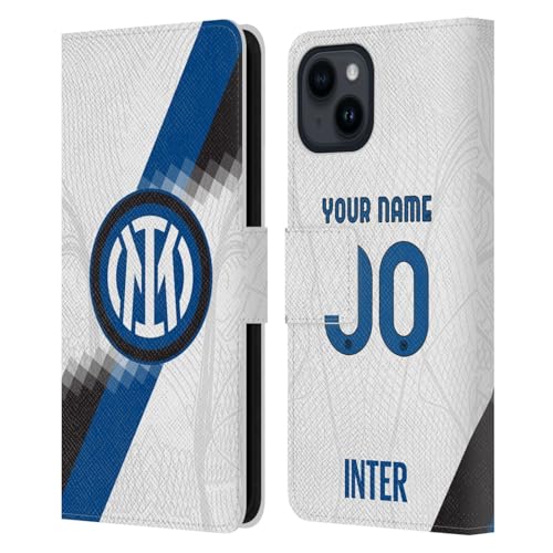 Coque Inter Milan Apple iPhone 15 personnalisée en cuir pour protéger votre écran et ranger vos cartes