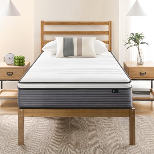 Zinus 10 Inch Support Plus Pocket Spring Hybrid Mattress,...