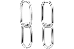 Kyerlyn Dainty Paperclip Huggie Hoop Earrings
