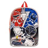 Fast Forward Mochila infantil de 38 cm | Mochila para meninos e meninas | Alças acolchoadas e compartimento grande com zíper | Material escolar, Power Rangers 1, 15 Inch, Moderno