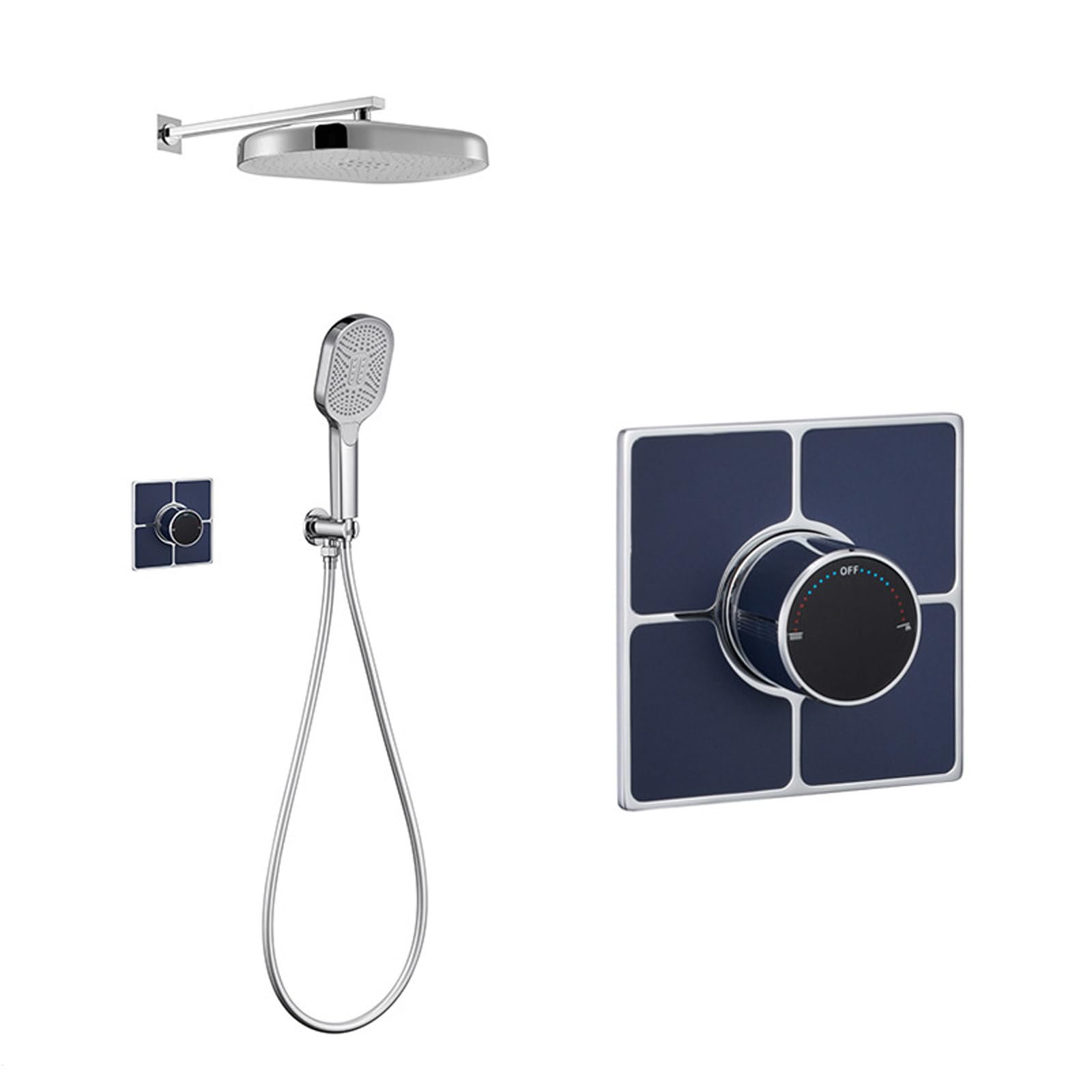 Kit de vanne de douche complet mural pour éliminer les variations de jet