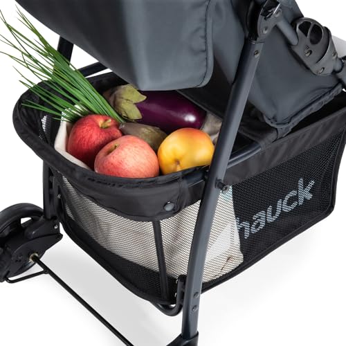 hauck Buggy Sport, Disney Mickey Stars Schwarz - Federleichter Reisebuggy 5,9 kg - mit Liegefunktion für Kinder ab Geburt bis 15 kg - Klein Zusammenklappbar, Großer Einkaufskorb bis 3 kg