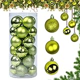🎄【Bola de Navidad Irrompible】Hecho de material plástico de alta calidad y mano de obra fina.Bolas colgantes navideñas de colores brillantes, hermosas y encantadoras. No se rompa fácilmente y no necesita preocuparse porque los fragmentos de vidrio lastimen sus manos y las de su niño.