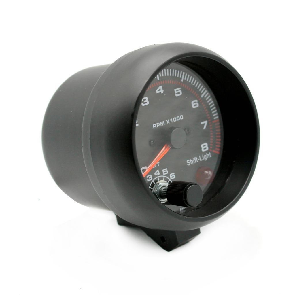 VISTORA 95mm 3.75 Inch Tacho Meters Shift Light Tachometer Black Face Gauge 0-8000RPM | Motors | Parts & Accessories | Car & Truck Parts | Gauges | Tachometers-picture-22