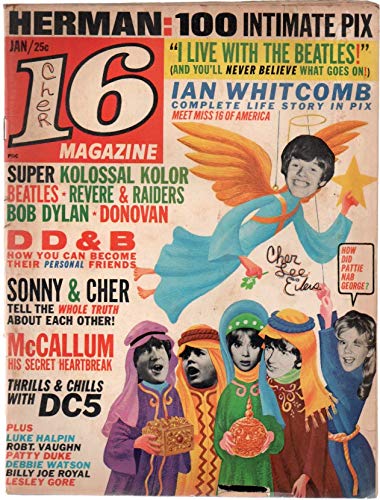 16 MAGAZINE - JANUARY 1966 - VINTAGE ISSUE - SONNY & CHER / PATTY DUKE ...