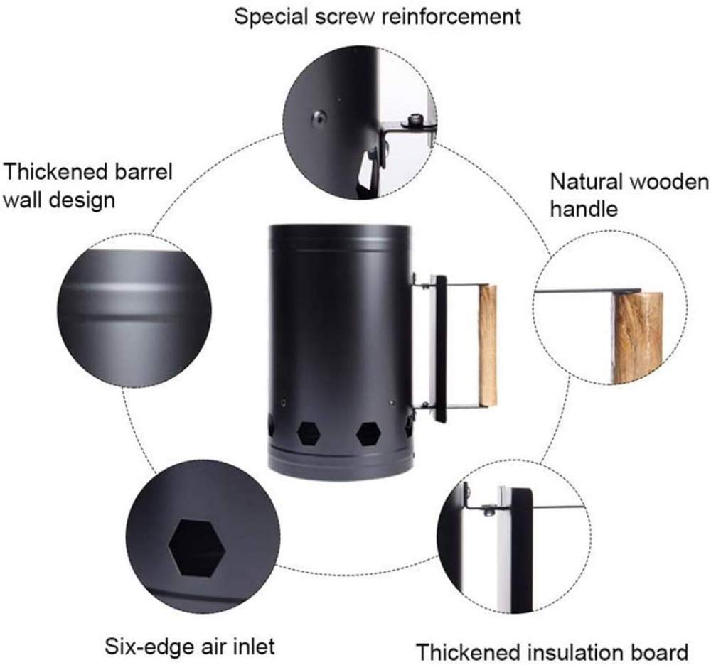 Encendedor De Carbón Para Chimenea, Uso Doméstico, Accesorios Para Barbacoa, Encendedor De Encendido, Canasta De Encendedor De Chimenea De Acero Galvanizado, Para Barbacoa De Camping Al Aire Libre