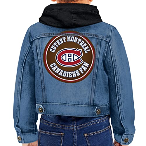 Canada Toddler Hooded Denim Jacket - Patriotic Jean Jacket - Printed Denim Jacket for Kids