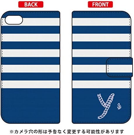Notebook Type Smartphone Case Marine Border Navy X white initial Y Design by Artwork/For Ipod Touch (1st Generation) atc6th ijtc – 401 – MCS2