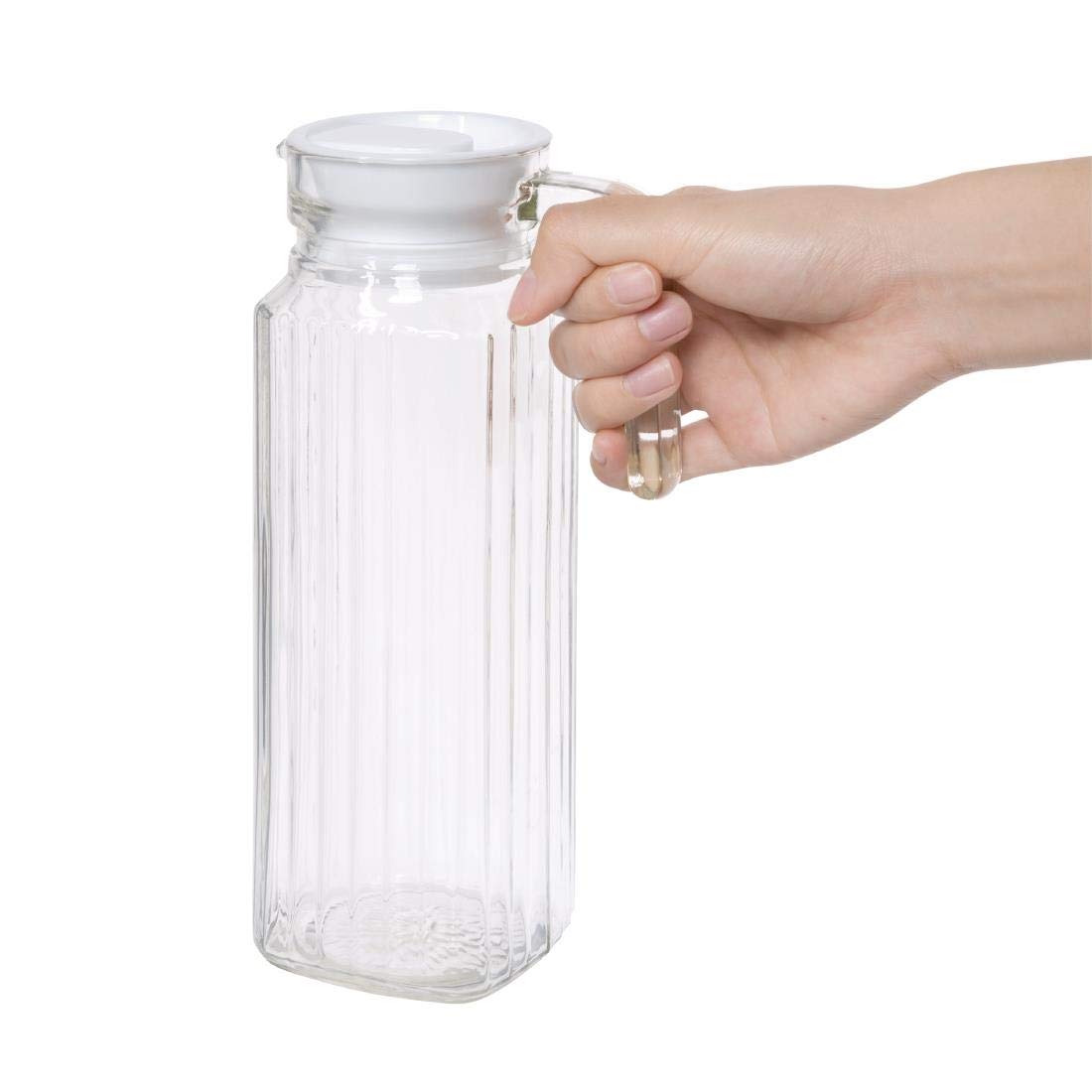 Jarra de cristal Olympia acanalada, 1 l, 6 unidades