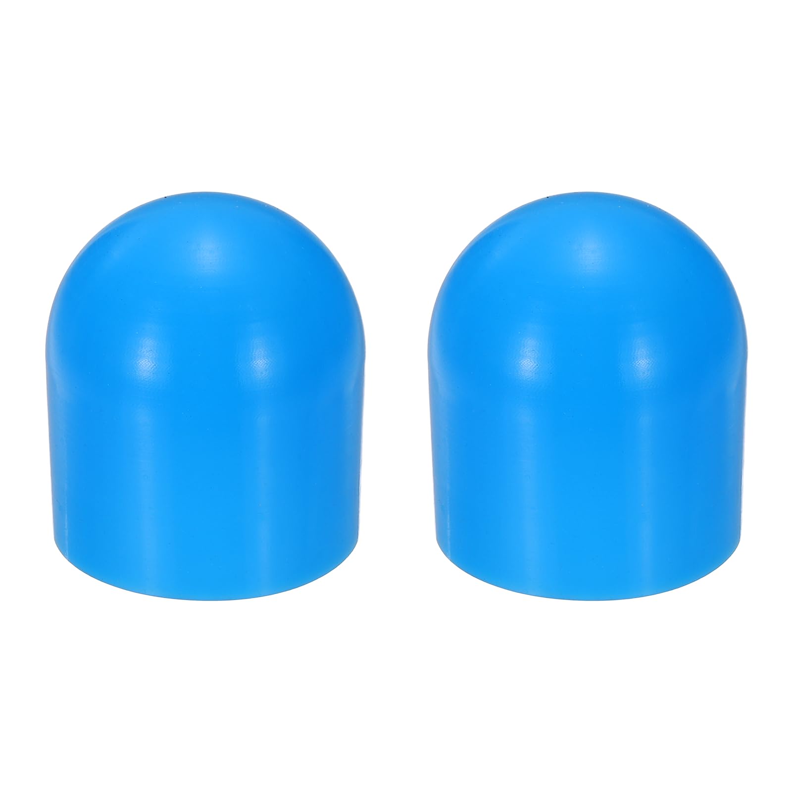 sourcing map 2 Pcs Flashlight Diffuser Caps, 43mm ID x 50mm Height Flexible Silicone End Caps, Screw Thread Protector Covers for 44-46mm Torch LED Lights Furniture Tubing Bolt, Blue