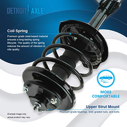 Image of Detroit Axle - Front 4pc End Suspension Kit for 03-06 Acura Mdx, 2 Struts & Coil Spring 2 Lower Control Arms w /Ball Joint 2003 2004 2005 2006 Replacement
