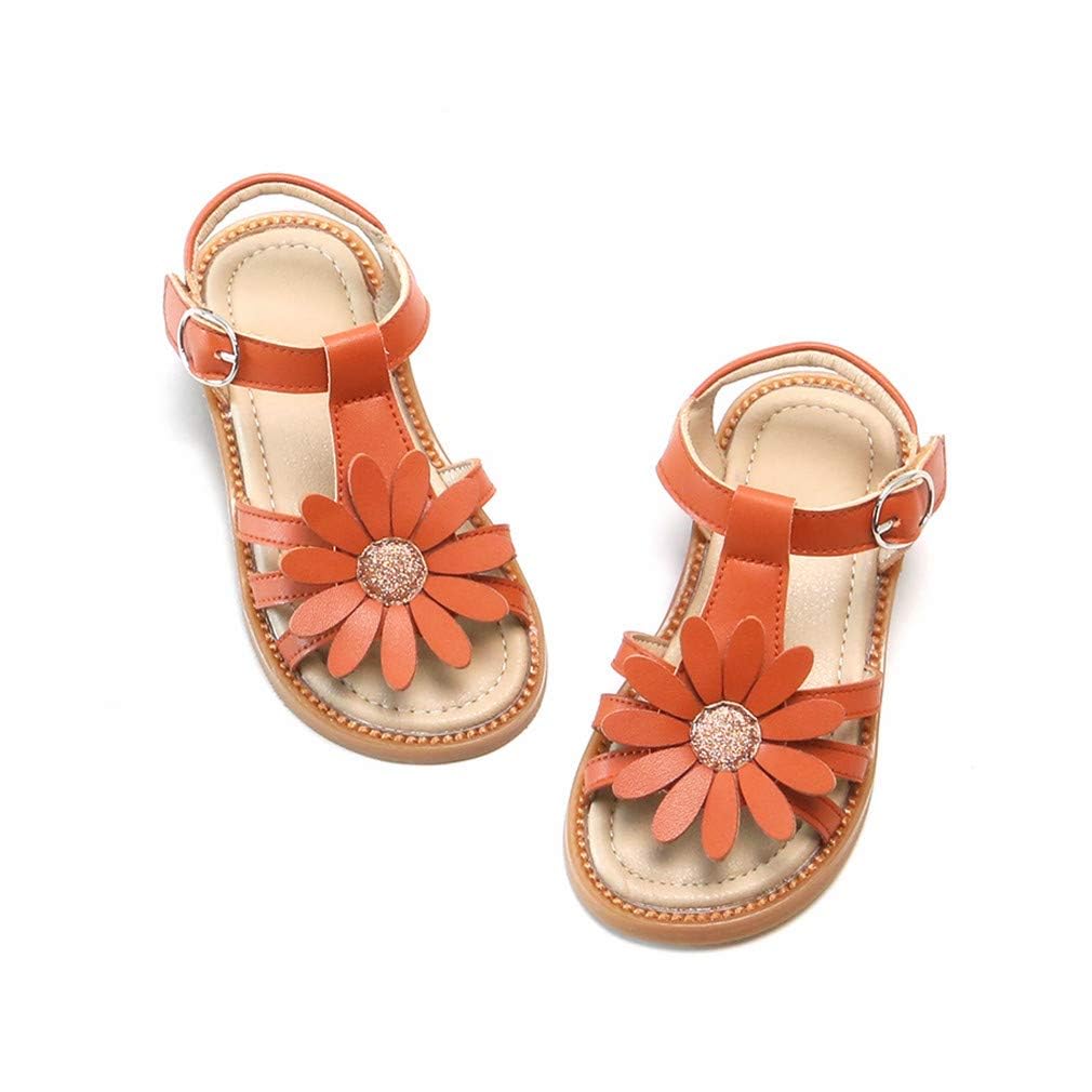 Flaryzone Girls Sandals Summer Flats Dress Sandals Shoes Toddler/Little Kid