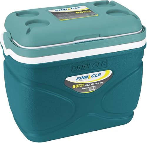 Pinnacle Enfriador térmico de 20 litros  Enfriador duro portátil para campamentopicnic  Coolbox mantiene fresco durante 60 horas. con retención de