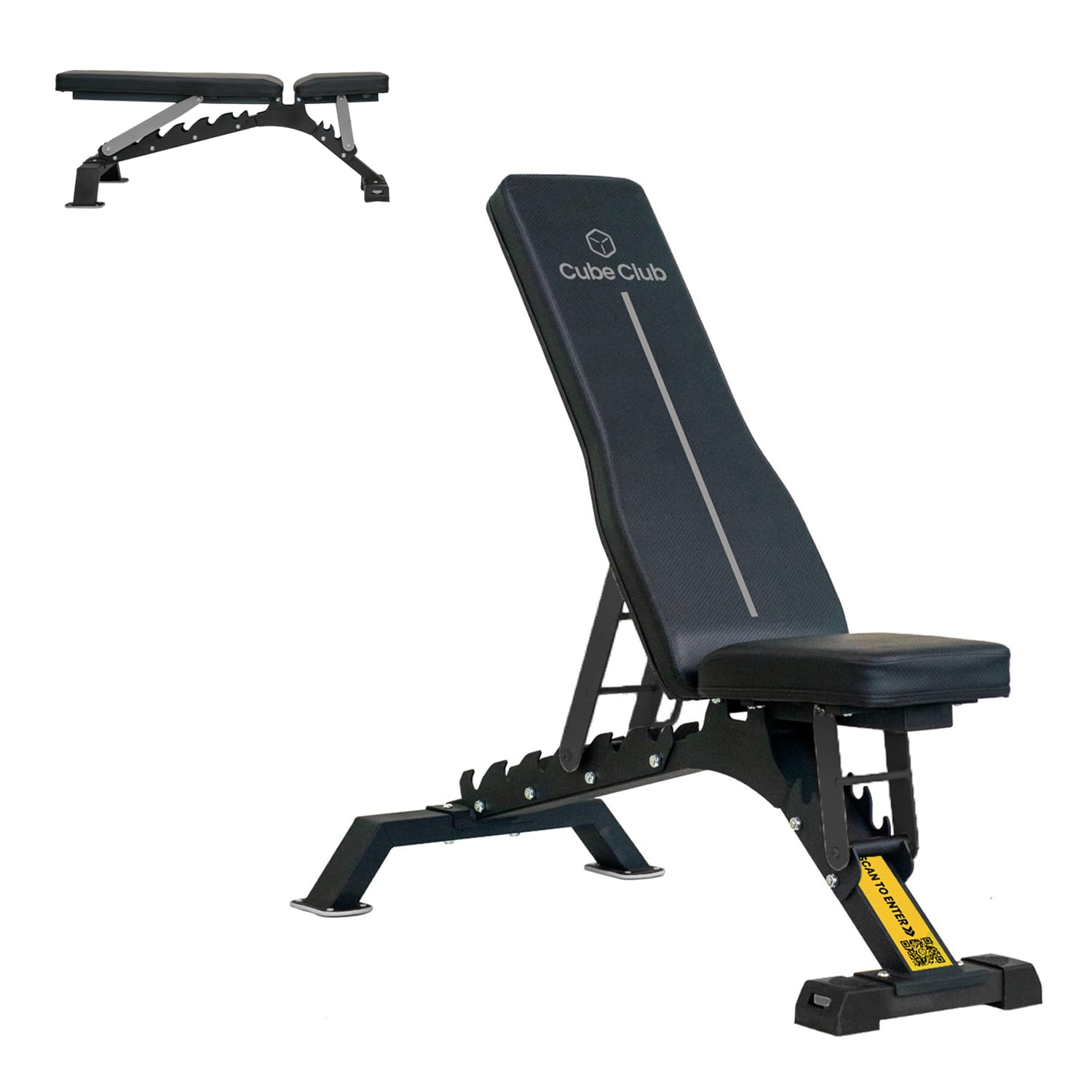 The Cube Club Premium Foldable Gym Bench Multipurpose Incline and Decline Exercise Strength Training Fitness Bench | 8 In 1 Adjustable Full Body Workout Weight Bench Press (Load Capacity- 400kg)-image-21