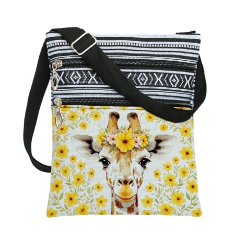 Laivybract Floral Giraffe Printed Ethnic Crossbody Bag by Laivybract - Used condition - US$5.04