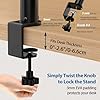Vondynote Set of 2 Desktop Clamp Speaker Stands Short Studio Monitor Stands Height Adjustable #3