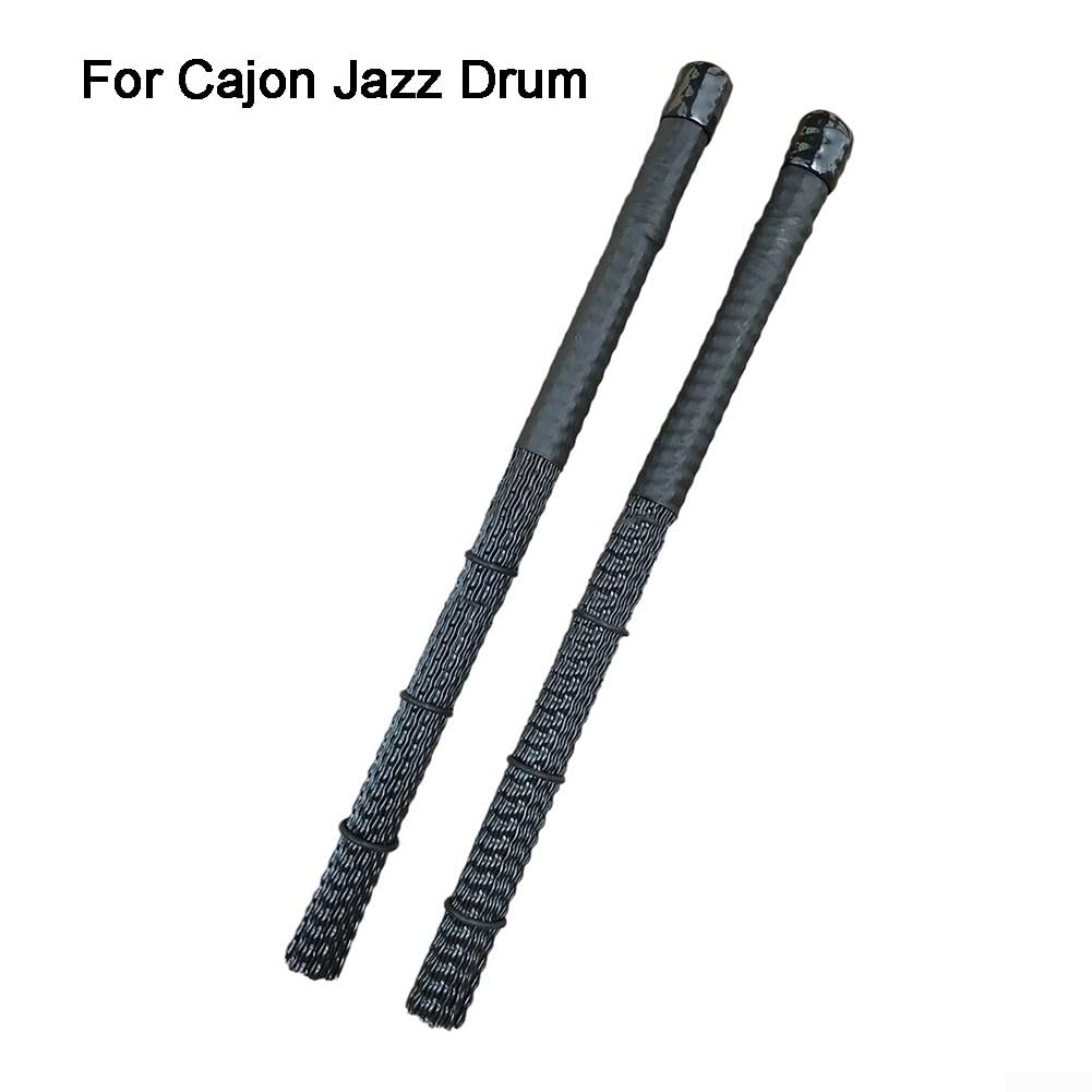 SPORTARC Drum Brushes, Nylon Rod Drum Brushes, Jazz Drum Brush, Professional Jazz Drum Brush Rod Percussion Parts (Schwarz)