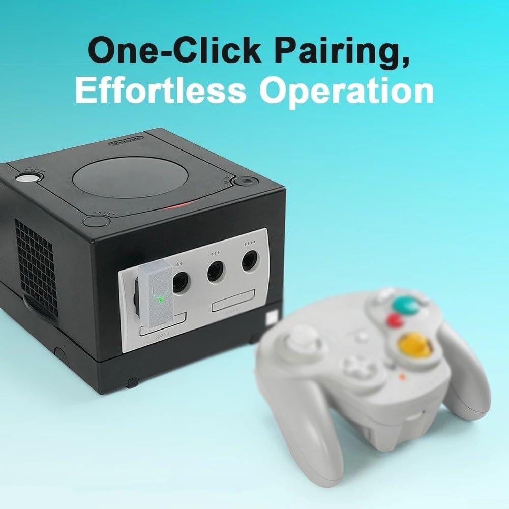 WavePhoenix Récepteur sans fil, adaptateur pour Nintendo pour gamecube et pour manettes de console Wii avec connexion sans décalage (noir)