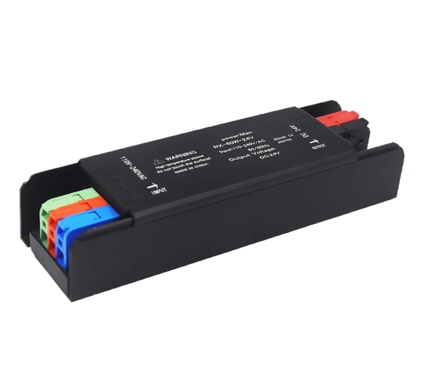 Transformateurs d'alimentation LED 60 W, 100 W, 200 W, 300 W, 400 W, AC 110-240 V, pilote d'éclairage LED silencieux for bandes lumineuses LED DC 12 V/24 V(DC 12V,60W)