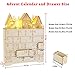 CCINEE Christmas Wooden Advent Calendar with 24 Storage Drawers, Countdown to Christmas Decoration with LED Lights Large Size Xmas Countdown Calendar for Holiday Decoration（ Upgraded）