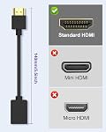 VCE HDMI Câble d'extension mâle à femelle soutien 4K & 3D HDMI 2.0 pour Roku Stick, TV Stick, Google Chrome Cast, Ordinateur portable 2-Pack