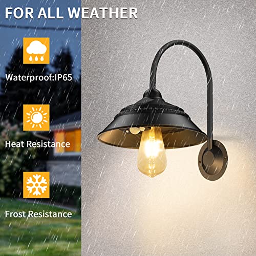 Aqonsie Solar Barn Lights Outdoor, Vintage Rustic Solar Chicken Coop Light with 3 Lighting Modes & Motion Sensor, Waterproof Outdoor Wall Mount Light for Barn, Shed, Chicken Coop by Aqonsie - Used condition - Image 6