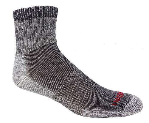 J.b. Field's Ankle Length Hiker Gx 74% Merino Wool Hiking Socks For Men & Women, For Fall, Summer, Trekking & Outdoor 3-Pack, Made In Canada (Large (8-12 Shoe), Grey) #TOP1